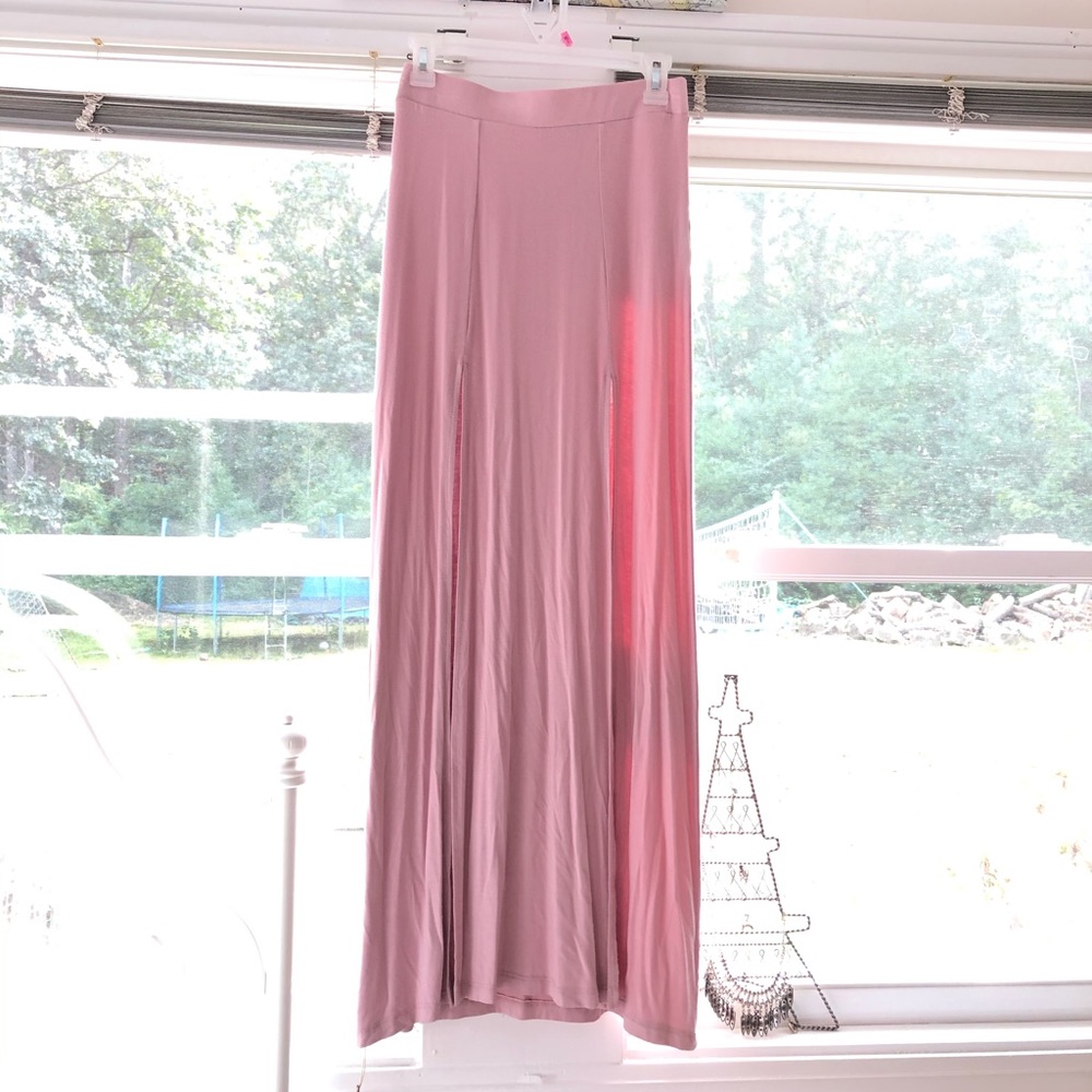 Light pink maxi skirt